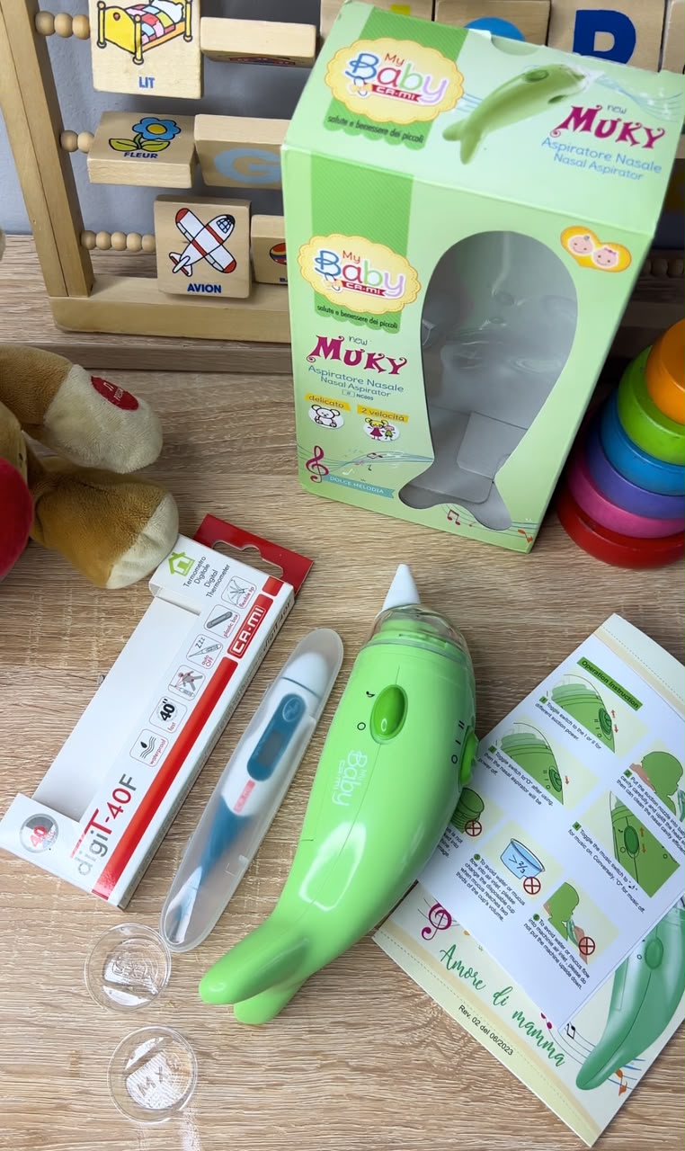Pack CA-MI Bébé : Mouche Nez Musical + Thermomètre Cadeau 🎁